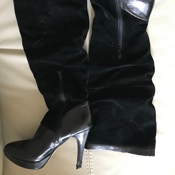 Nine West Suede and Leather Boots - Picture 3 of 7